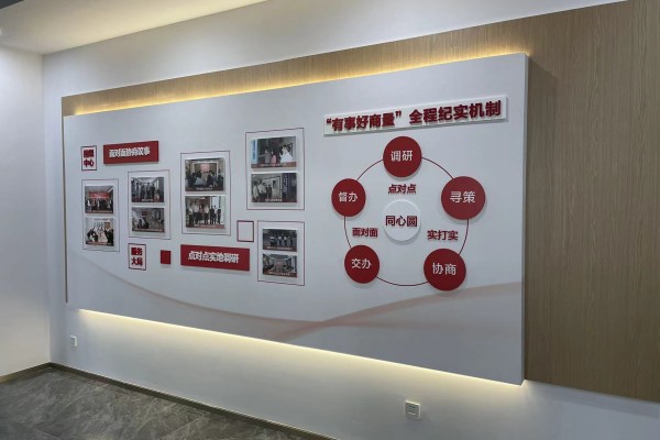 室内多层立体文化墙